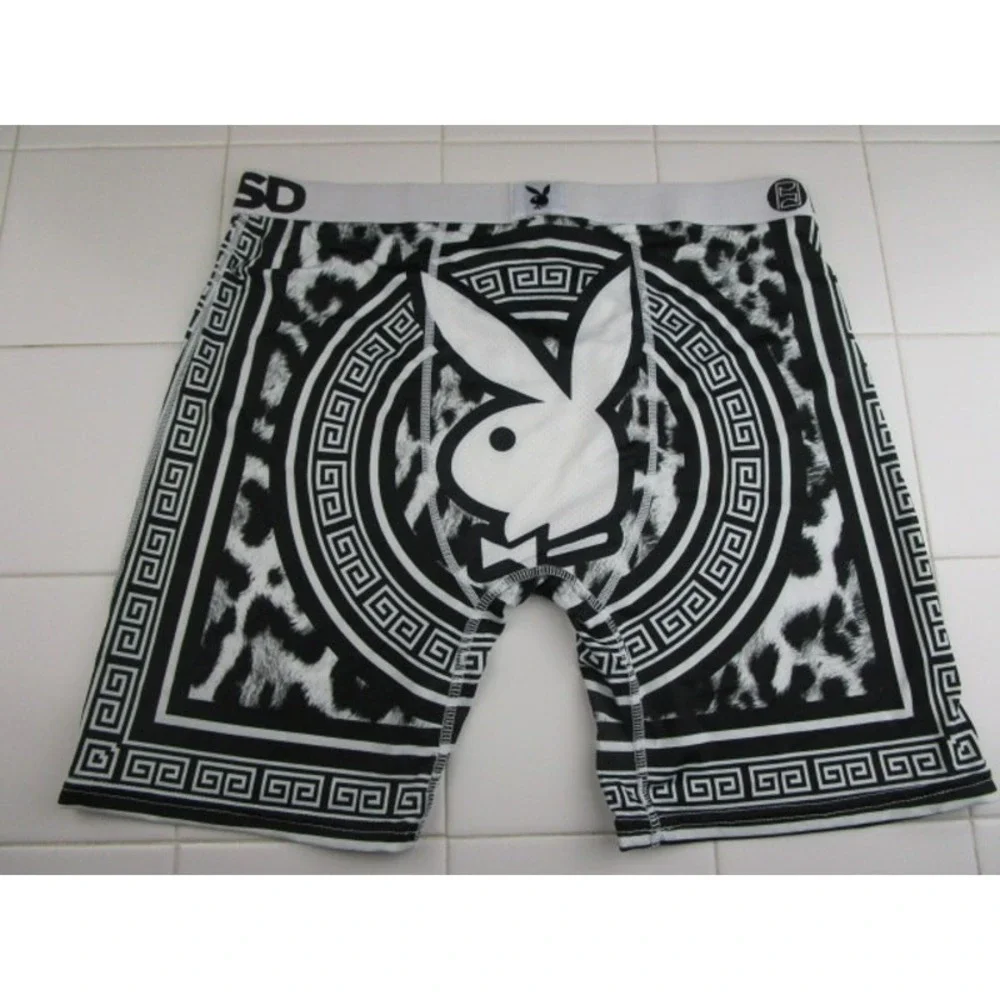 PSD x Playboy White Bunny Playboy Cheetah X Men's XL Underwear Boxer Briefs